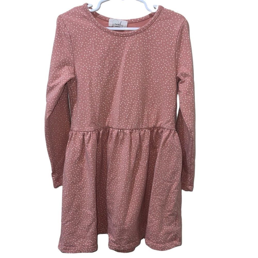 Peek Peach Polka Dot Long Sleeve Dress
